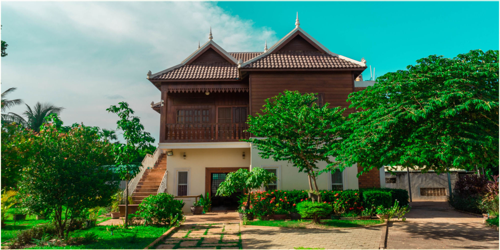 Marvelous and Greenish 03 – Bedroom Wooden House for Rent in Siem Reap – Sala Kamreuk